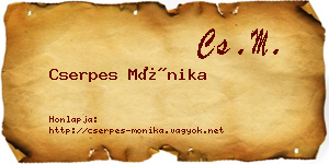 Cserpes Mónika névjegykártya