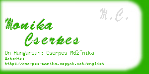 monika cserpes business card